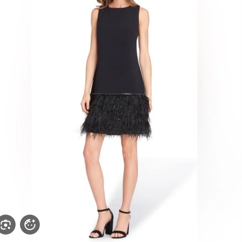 Black Flapper Style Coctail Dress with Fringe Detail and Beads